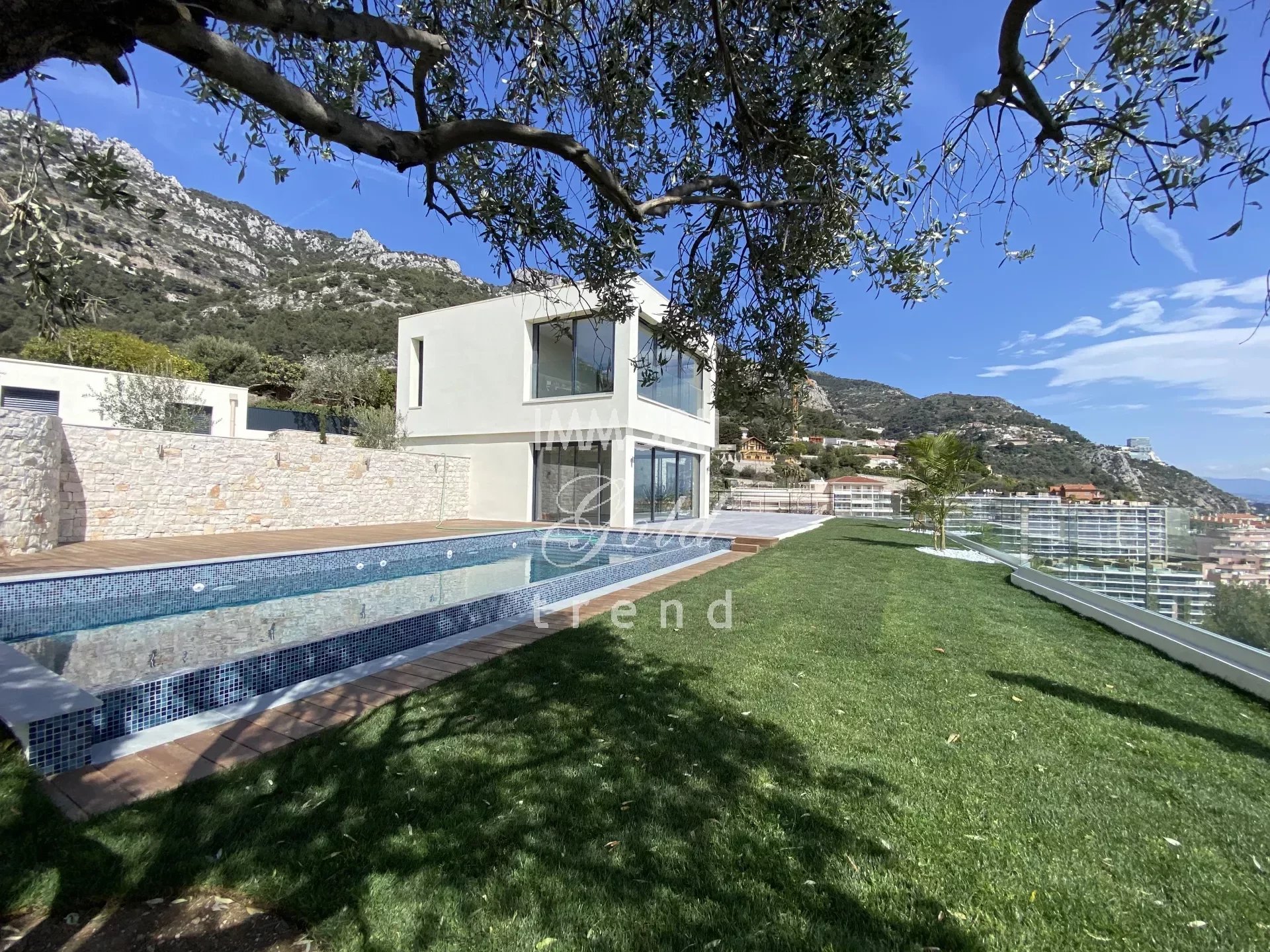 Immobilier Beausoleil - A vendre, splendide villa avec piscine et vue mer panoramique, limitrophe à Monaco