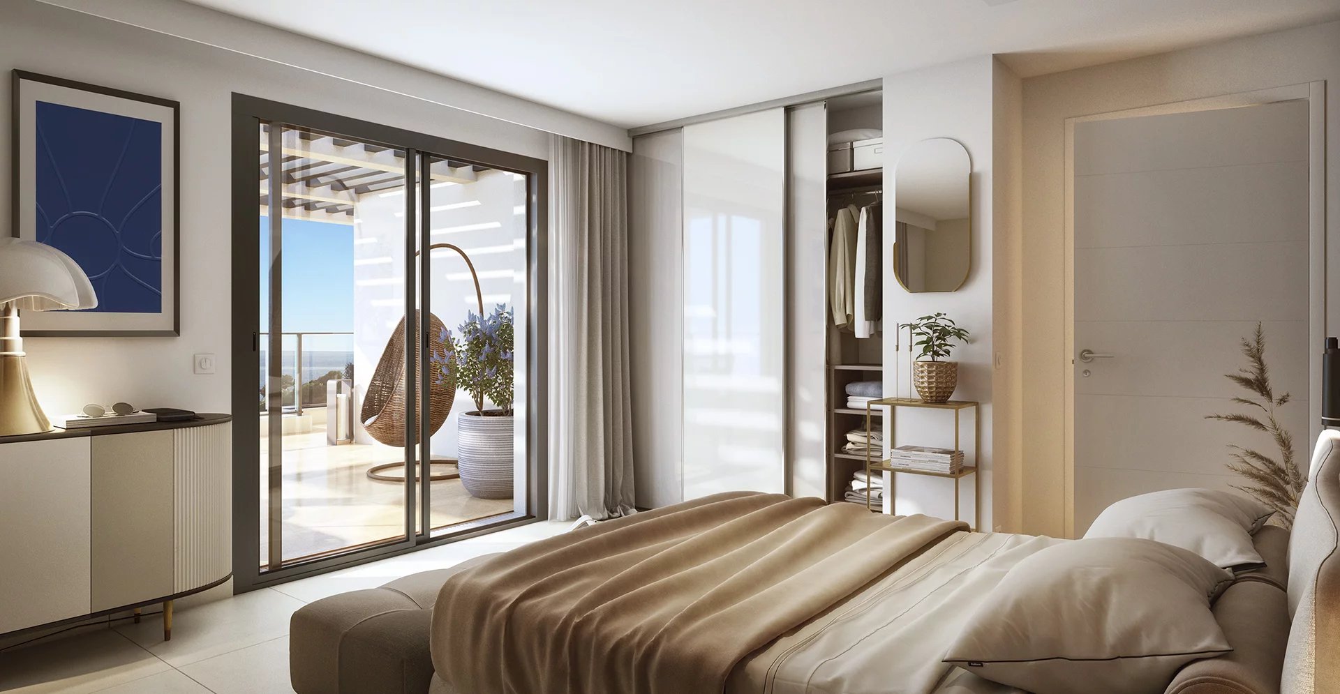 New construction of luxury apartments in Eze with sea view