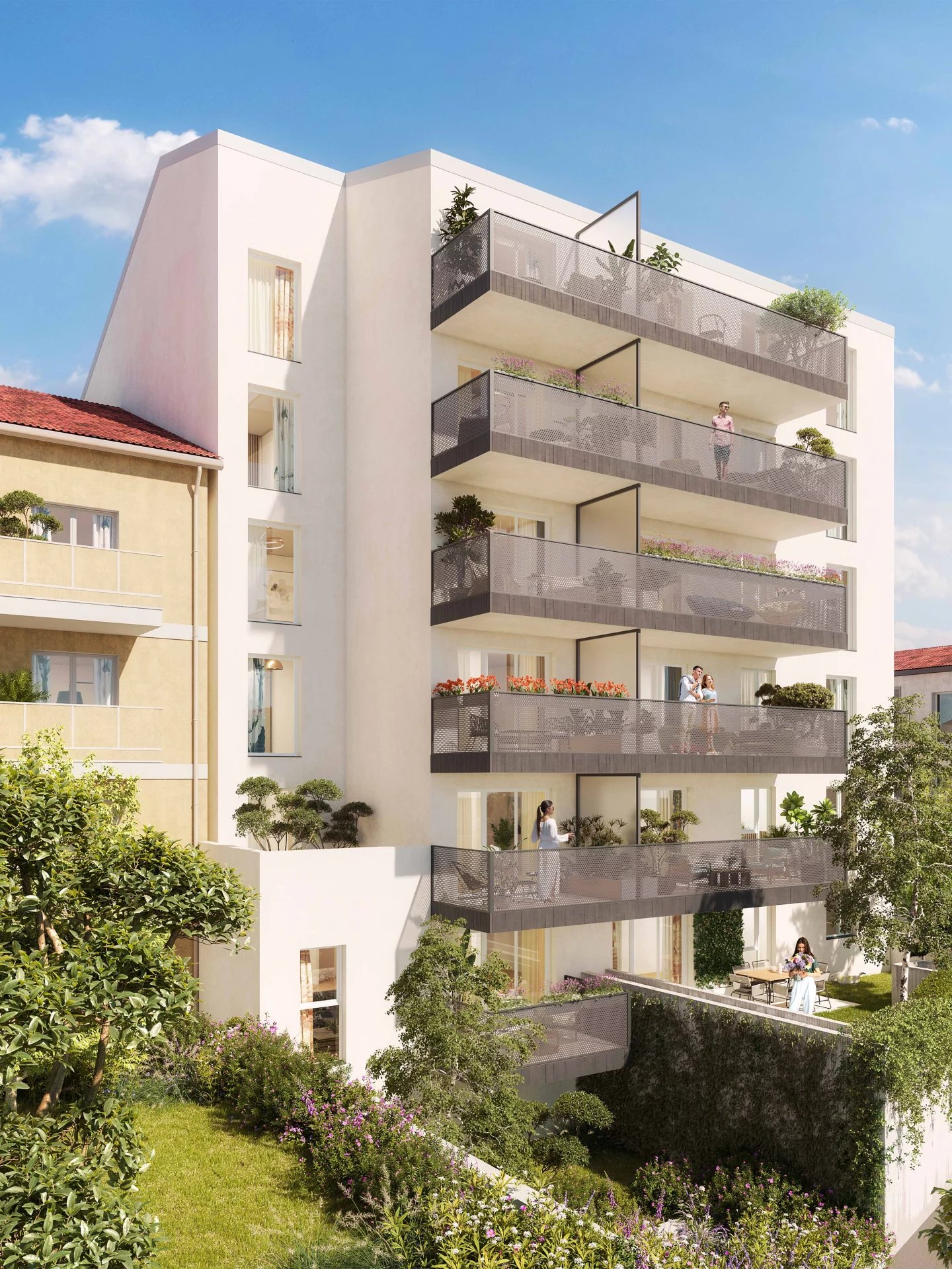 New construction of luxury apartments in Nice center Est.