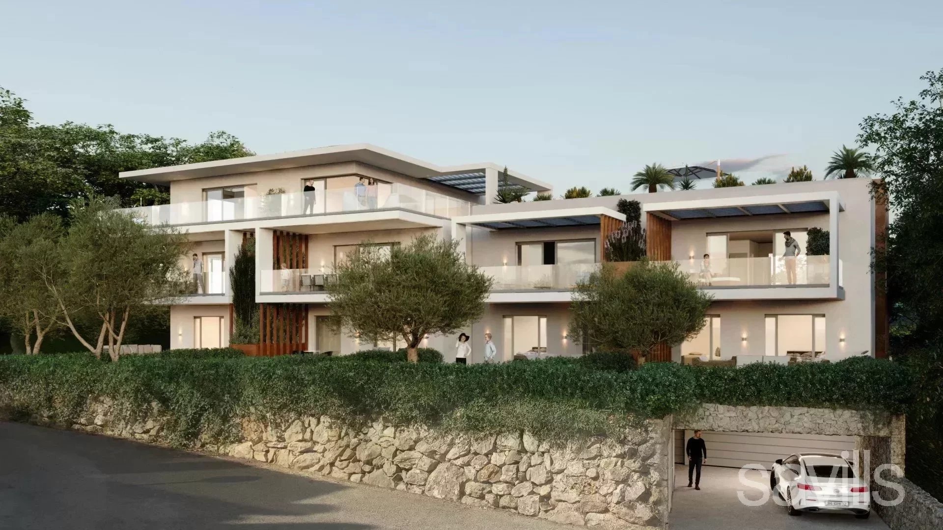 Villas/apartments with sea view walking distance from the village
