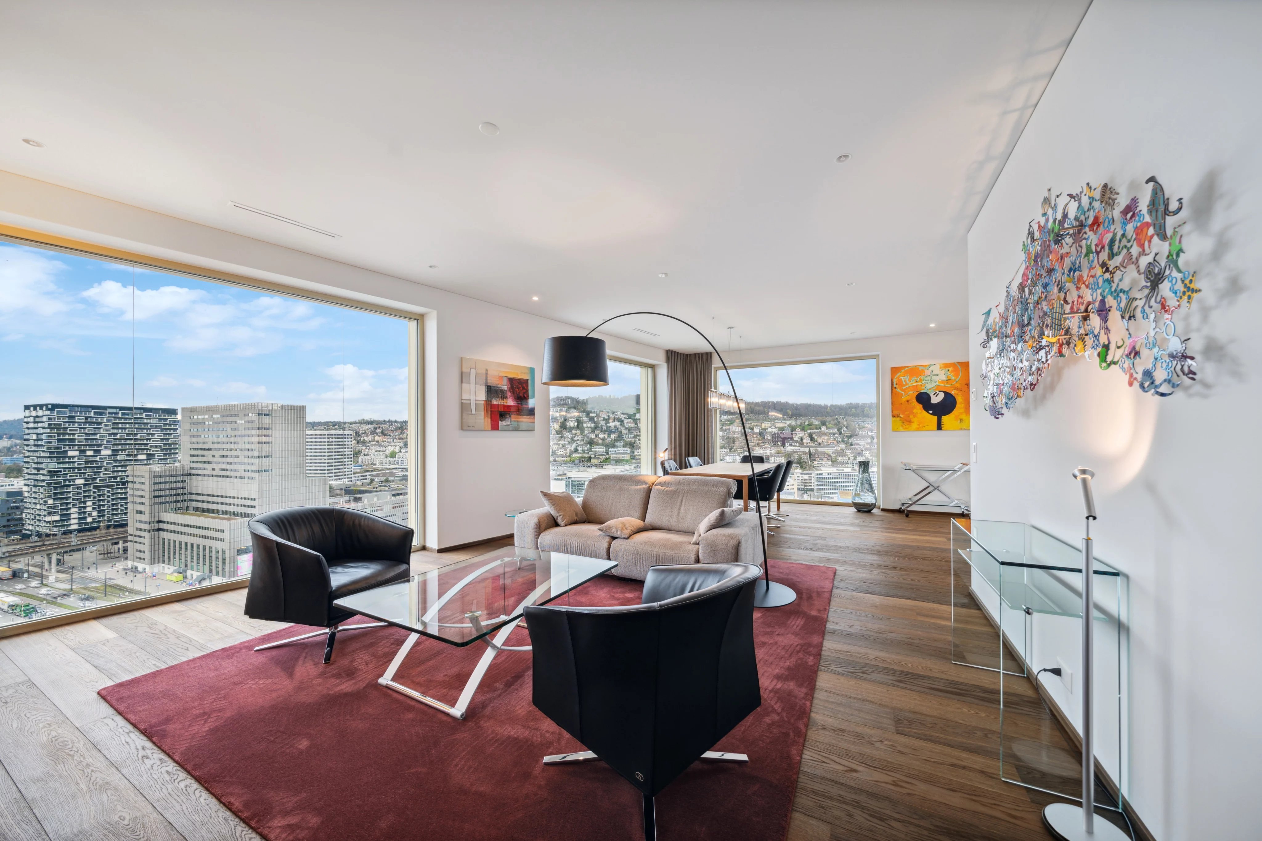 High above the city: luxury living in the Mobimo Tower