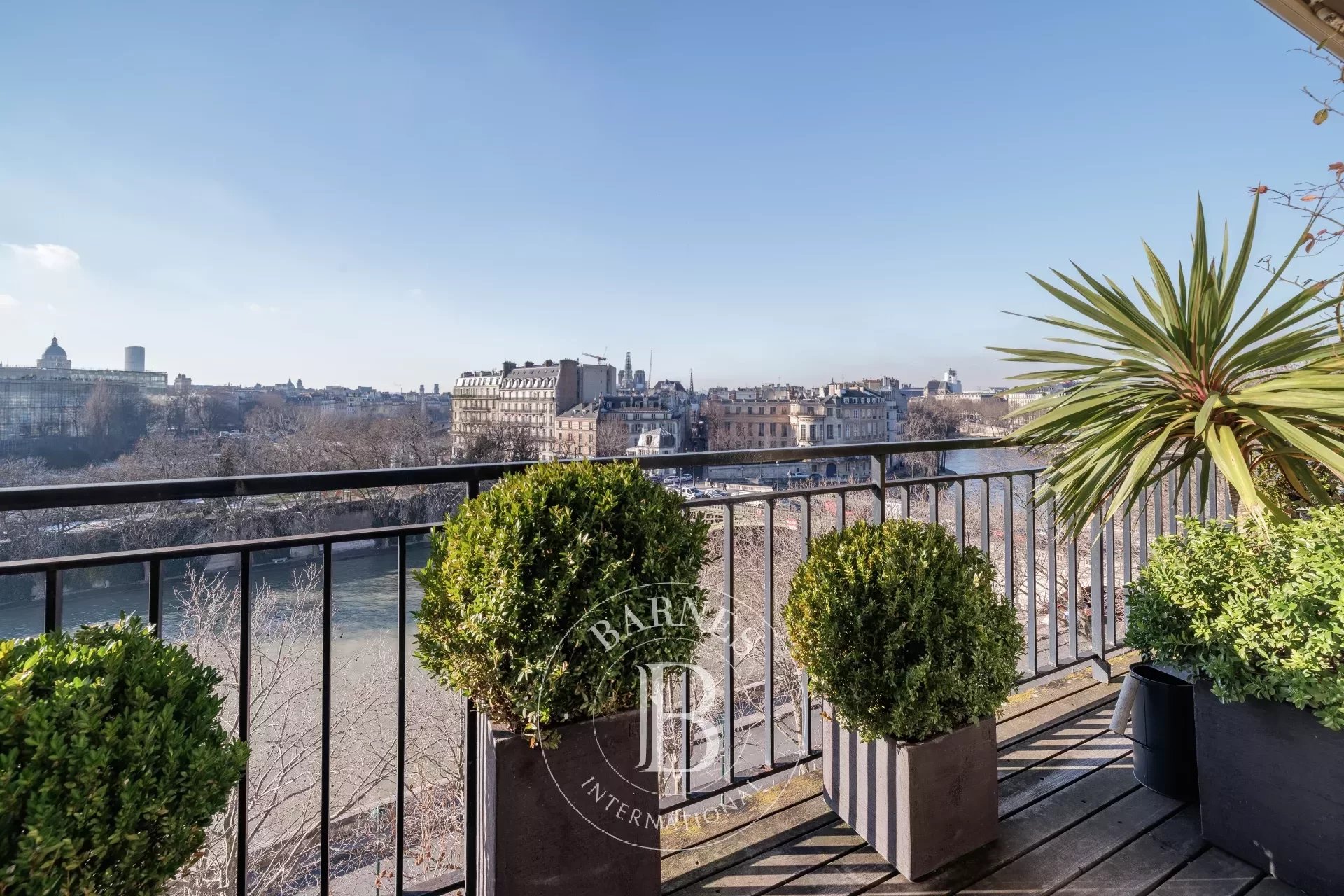 Vente appartement -  Paris 4 -Quai Henri IV - Duplex en étage élevé -  Espaces extérieurs - Vue panoramique sur la seine et monuments - picture 2 title=