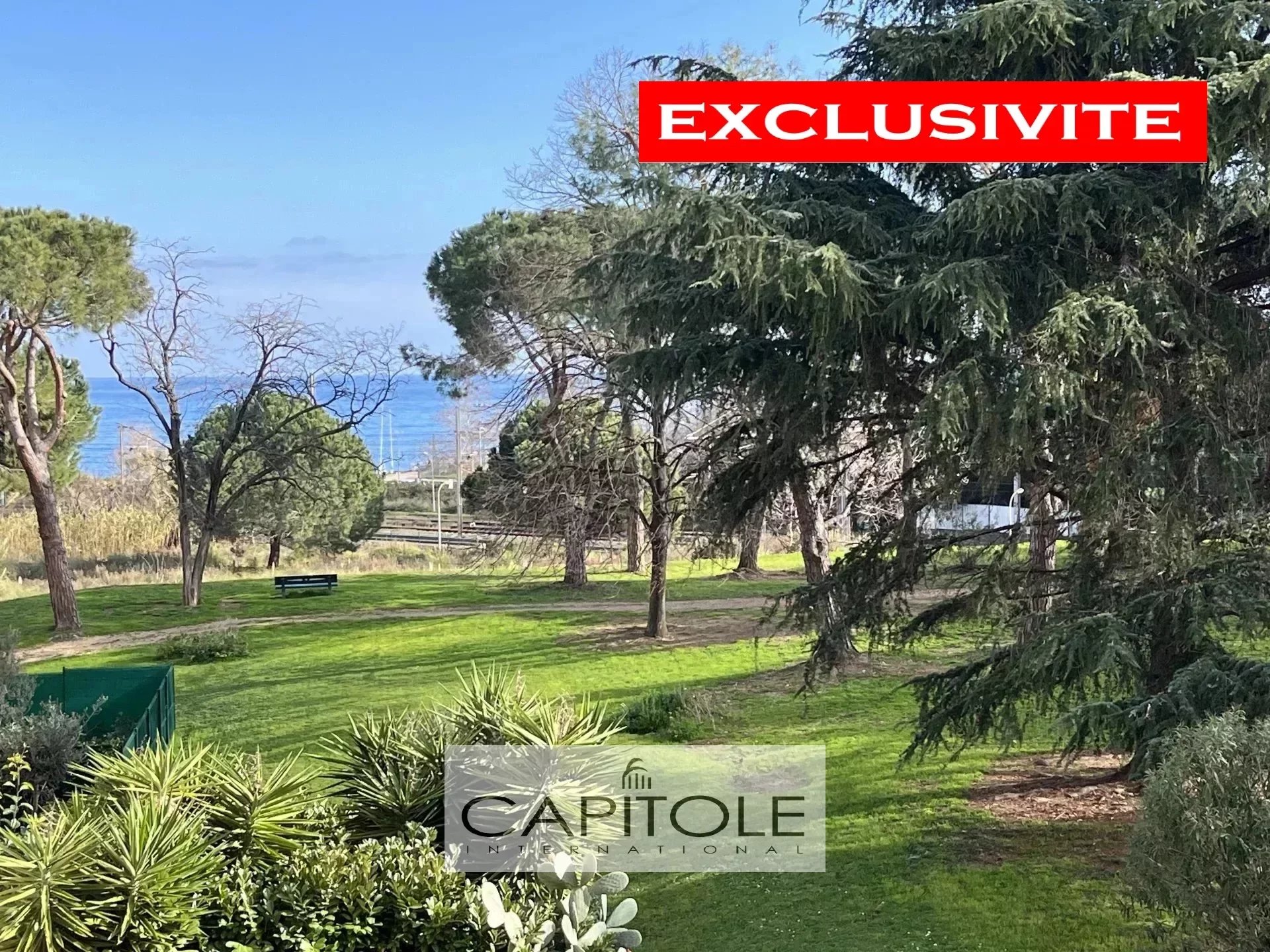 Antibes, VAL CLARET, 2-bedroom apartment, sea view, close city center, with cellar & Pk