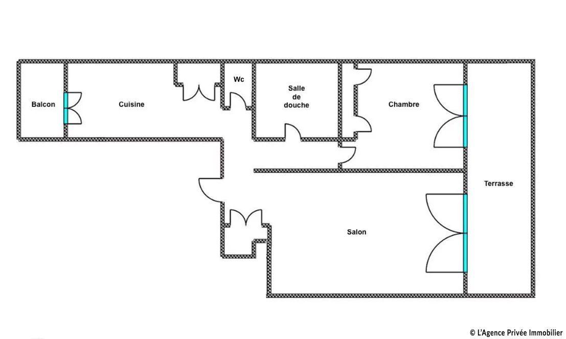 2 Pièces de 58 m² | Rez-de-jardin sans vis à vis