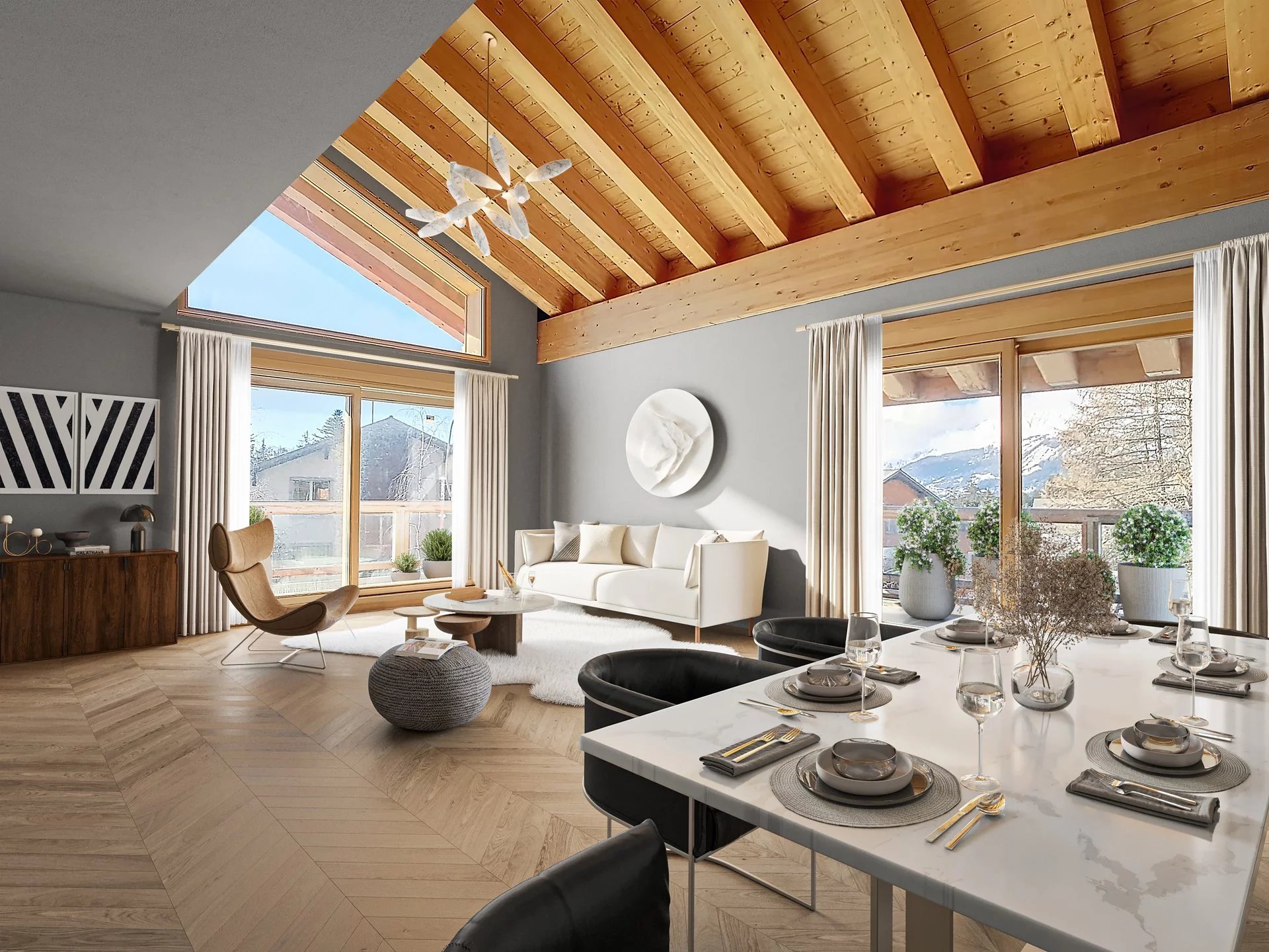 Somptueux duplex en plein cœur de Crans-Montana