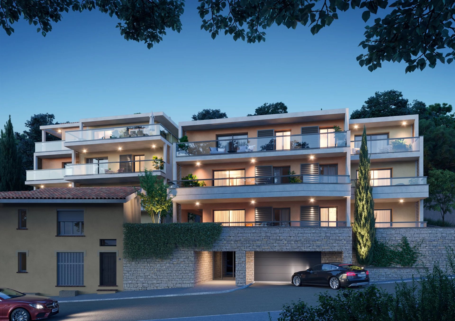 Prestiguous residence with panoramic seaview - 2 Room apartments La Turbie