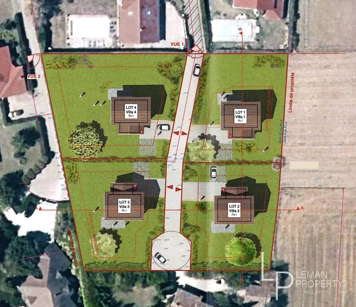 Terrain constructible au calme