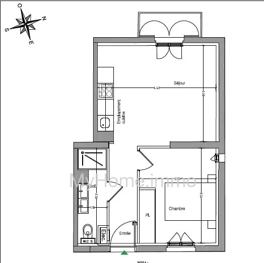 Vente Appartement 33m² 2 Pièces à Nice (06300) - Myhome.Immo