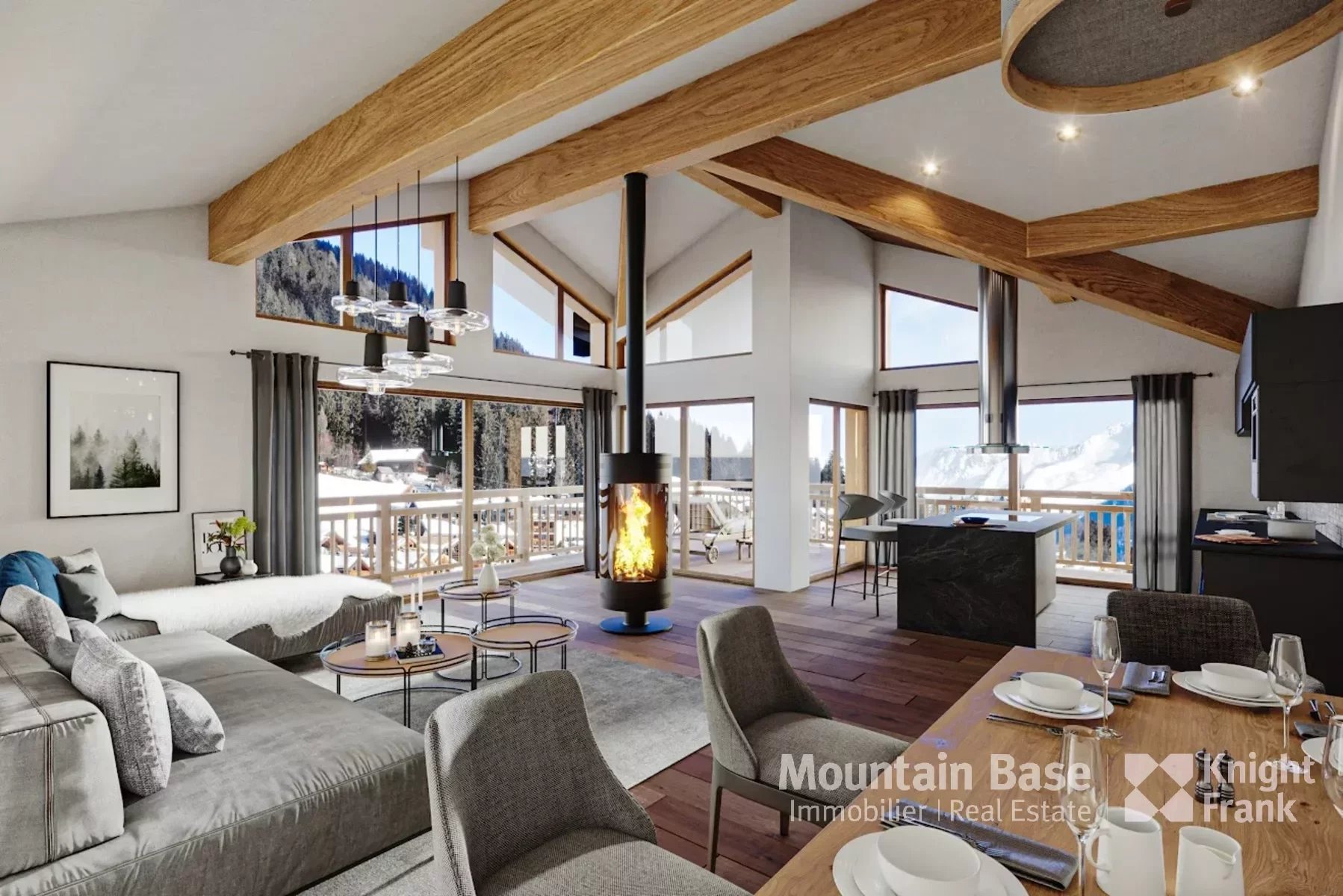 A newly built  3-bedroom apartment in Essert Romand Accommodation in Chamonix