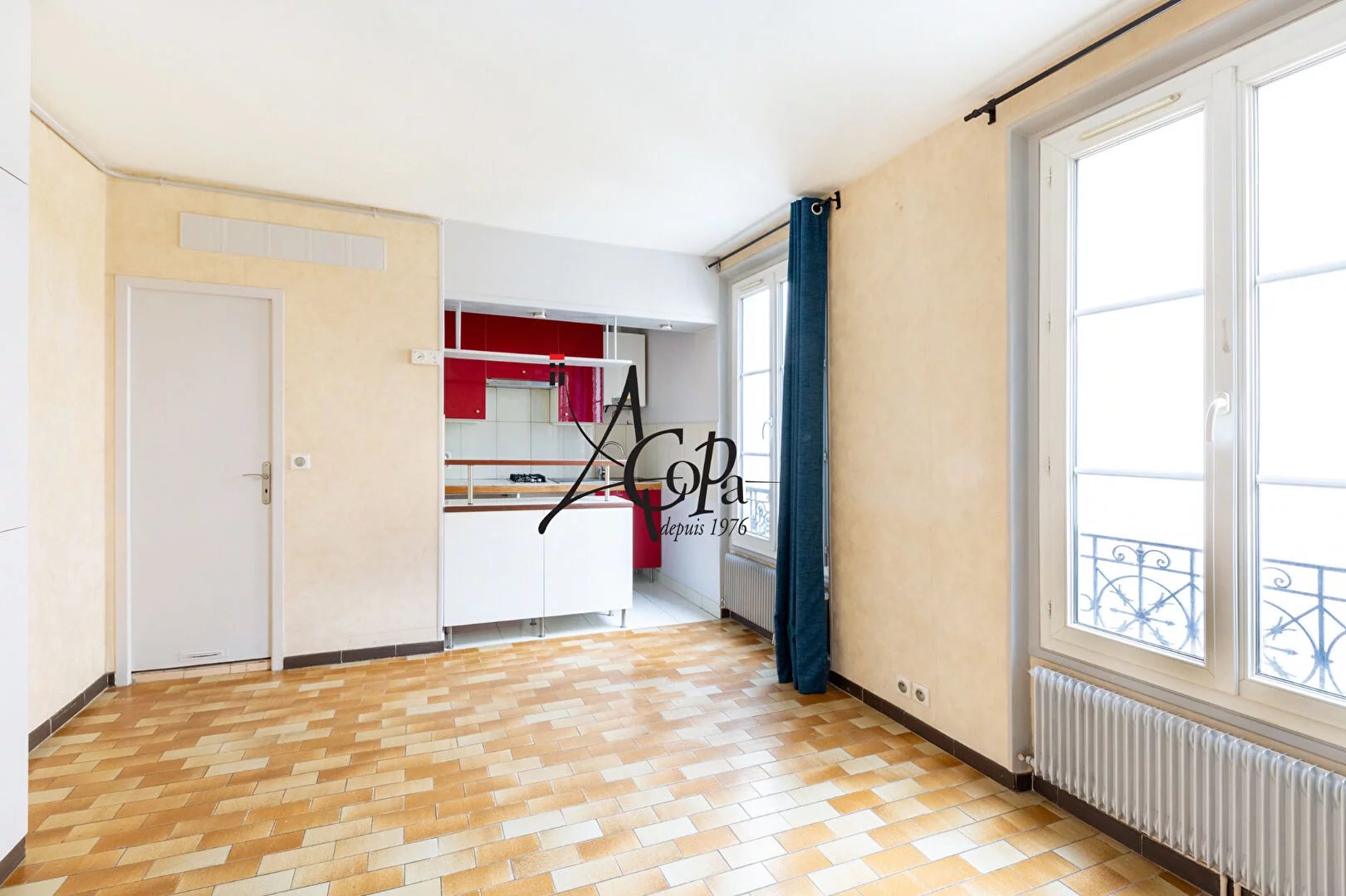 Rue des cloys 2p 29,26 m² loi Carrez