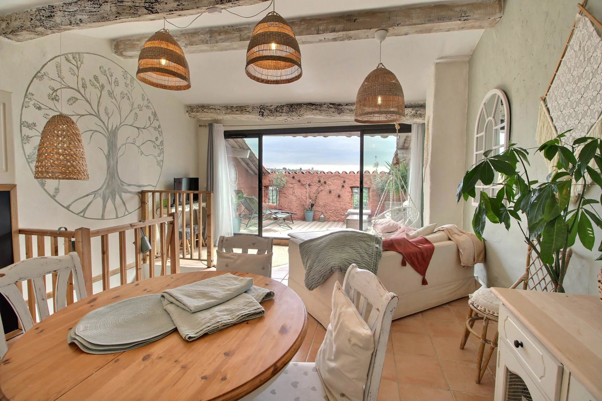 Beautiful renovated village house with roof terrace - Callian