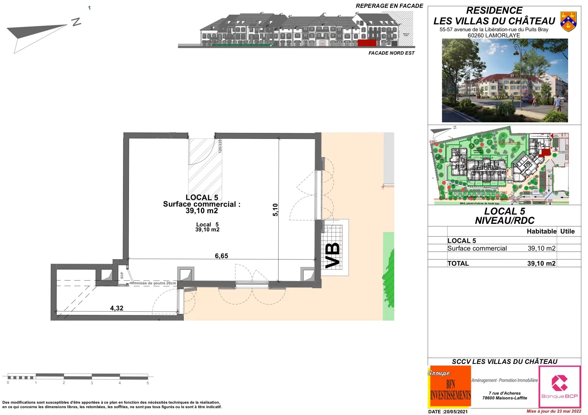 Lamorlaye - Centre ville - 1200 € Hors taxes