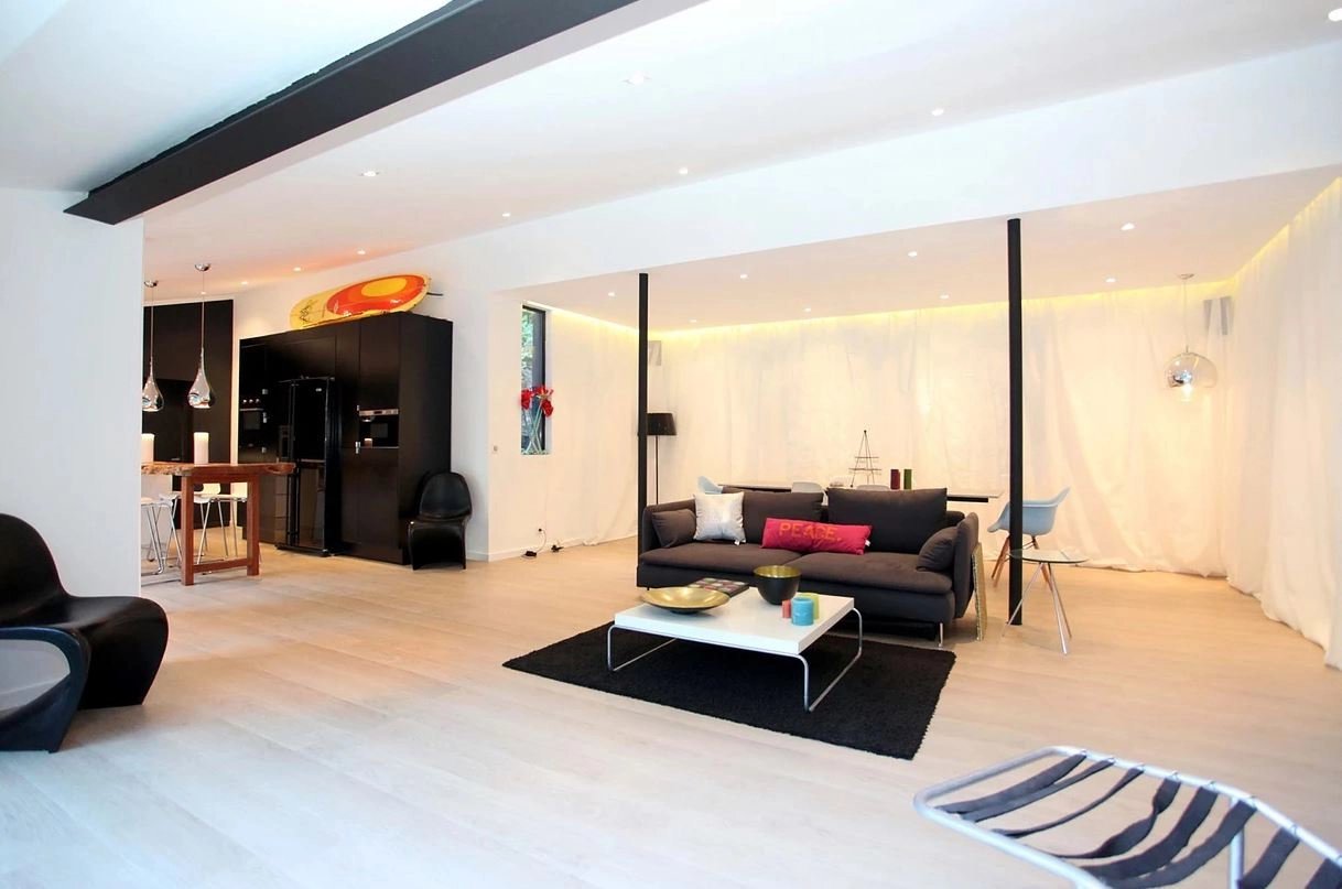 Living-room, wood floors